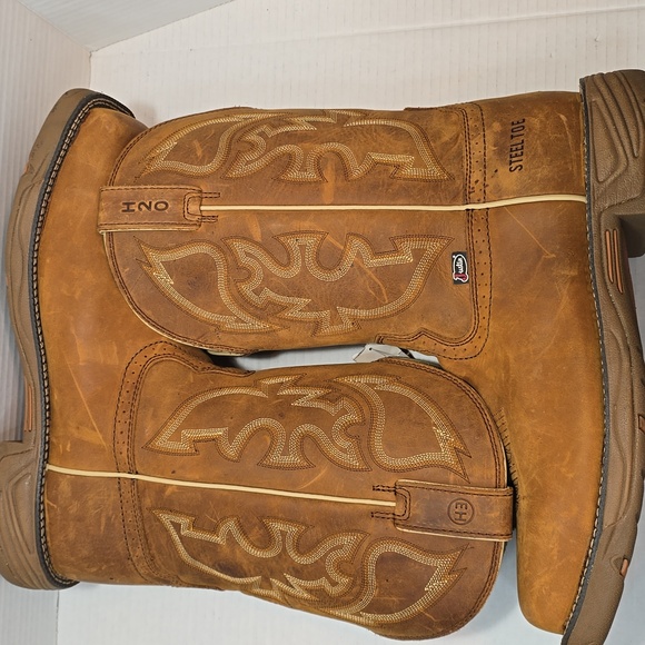 Justin Stampede Rush Collection Rustic EH Wellington Steel Toe Boot main image 6